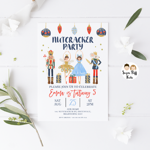 Modern Nutcracker Party Birthday Invitation