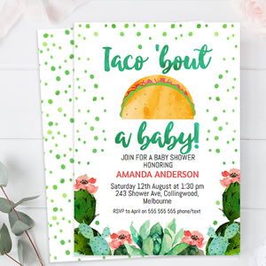Taco Bout A Baby Baby Shower Invitation